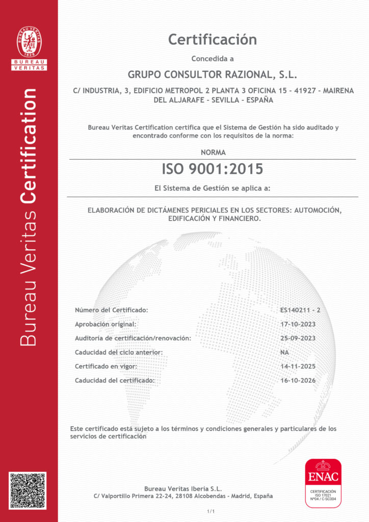 Politica de Calidad Razional Peritaicones ENAC ISO 9001